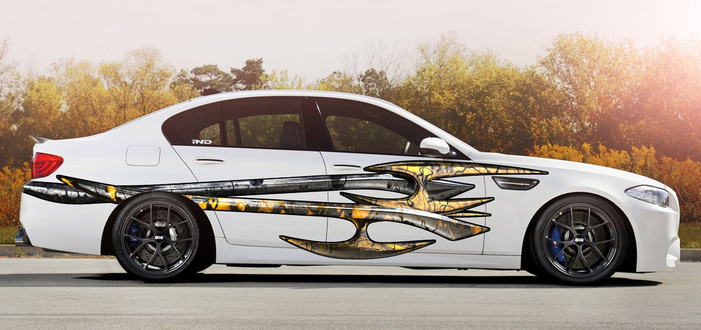 Tribal Car Vinyl Wrap, Tribal Car Decal, Tribal Car Sticker, Tribal Car Graphics, Tribal Racing Stripes Vinyl Decal