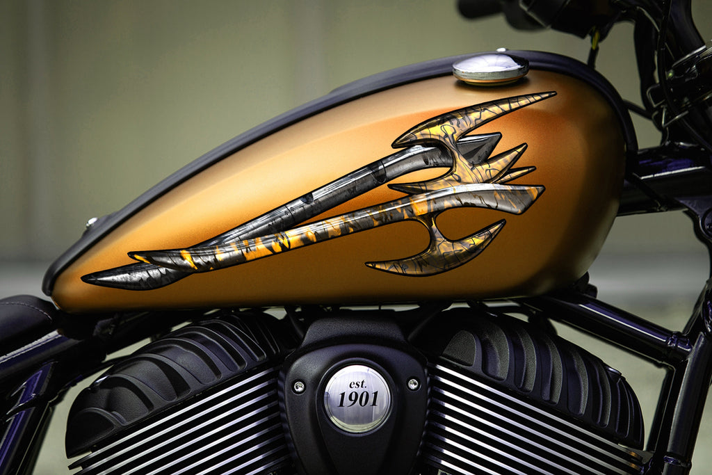 Tribal Bike Vinyl Decal, 3D Tribal Dirt Bike Full Color Sticker, Tribal Sport Bike Decals, Chopper Tribal Vinyl, Tribal Racing Bike Design