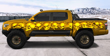 Load image into Gallery viewer, 3D Skulls car side wrap, Skull car racing stripes, Car side tribal skulls graphic, Skull car sticker, Skulls car side vinyl decal