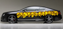 Load image into Gallery viewer, Tribal Skulls Racing Stripes Vinyl Decal, Skull Full Color Car Vinyl Design, Skulls Car Wrap, Skull Car Vinyl Sticker, Great 3D Car Decal