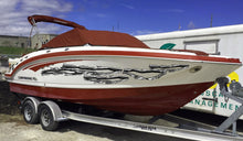 Load image into Gallery viewer, Ripped Metal Boat Vinyl Sticker, Ripped Metal Yacht Graphics, Ripped Metal Full Color Boat Vinyl Design, Ripped Metal Boat Wrap