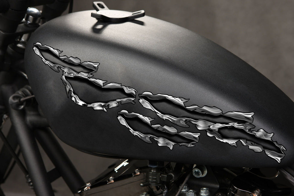 Ripped Metal Dirt Bike Color Sticker, Ripped Metal Sport Bike Graphics, Motorcycle Sticker, Ripped Metal Bike Vinyl Graphics, Bike Wrap