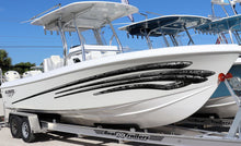 Load image into Gallery viewer, Full Color Boat Graphics, Racing Stripes Boat Graphics, Tribal Cigar Boat Wrap, Tribal Yacht Vinyl Decal, Watercraft Sticker, Boat Design