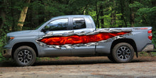 Load image into Gallery viewer, 3D Dragons Street Racing Graphic, Ripped Metal Full Color Car Vinyl Design, Dragon Car Vinyl Sticker, Lizard Vinyl Side Wrap, Car Side Decal
