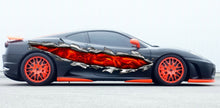 Load image into Gallery viewer, Dragons Ripped Metal Car Wrap, Dragons Car Vinyl Decal, Lizard Car Vinyl Sticker, Full Color Car Side Graphics, Lizard Car Side Design