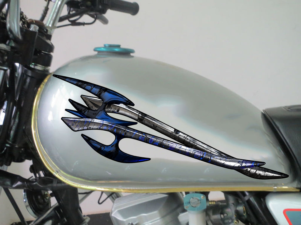 Tribal racing bike vinyl sticker, Super crotch rocket wrap, Tribal crotch rocket decal, Chopper vinyl graphics, Crotch rocket side design