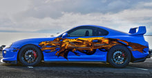Load image into Gallery viewer, Golden Dragon Car Wrap, Tribal Dragon Car Decal, Tribal Dragon Car Sticker, Dragon Car Graphics, Tribal Dragon Racing Stripes Vinyl Decal