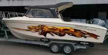 Load image into Gallery viewer, Golden Dragons Yacht Decals, Golden Dragons Boat Vinyl Wrap, Dragon Watercraft stickers, 3D Dragon Boat Vinyl Graphics, Dragon Jet ski Decal