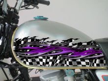 Load image into Gallery viewer, 3D Checkered flag Bike Vinyl, Racing flag Motorcycle Stickers and Decals, Tribal flag Racing Stripes Wrap, Bike decor-Used as Car Decals