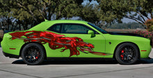 Load image into Gallery viewer, Red Tribal Dragon Car Wrap, Tribal Dragon Car Decal, 3D Tribal Dragon Car Sticker, Tribal Dragon Car Graphics