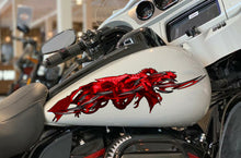 Load image into Gallery viewer, Red Dragon Bike Sticker, Dragon Dirt Bike Full Color Vinyl Sticker, Tribal Dragon Sport Bike Decal, Tribal Dragon Bike Vinyl Graphics