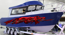 Load image into Gallery viewer, 3D Tribal Red Dragon Boat Sticker, Dragon Boat Wrap, Tribal Dragon Boat Vinyl, Tribal Dragon Boat Graphics, Tribal Dragon Jet ski Decal