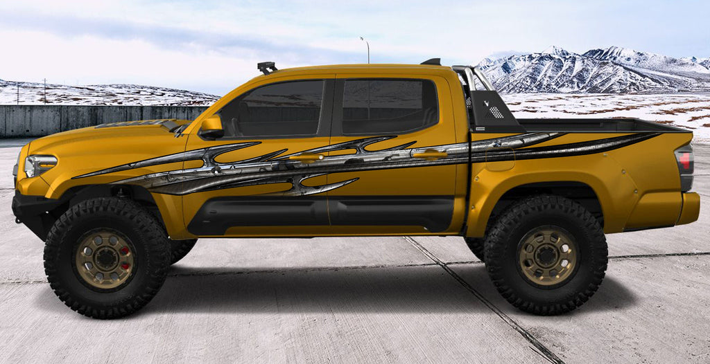 3D Tribal car vinyl decal, Car vinyl full color tribal, Tribal car vinyl side sticker, Tribal street racing graphic, Tribal car vinyl wrap