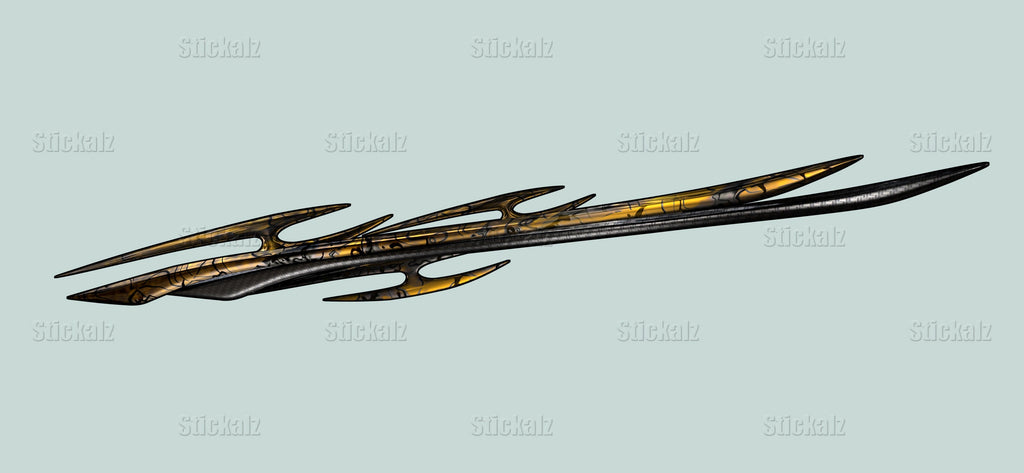 3D Tribal Car Sticker, 3D Tribal Car Graphics, 3D Tribal Racing Stripes Vinyl Decal, 3D Tribal Carbon Fiber Car Wrap