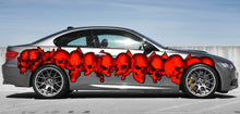Load image into Gallery viewer, Skulls Tribal Car Wrap, Skulls Car Decal, 3D Skulls Car Sticker, 3D Skulls Car Graphics, 3D Skulls Racing Stripes Vinyl Decal