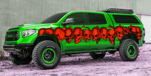 Load image into Gallery viewer, 3D Pirate Skull Truck Vinyl Decal, Skulls Full Color Truck Side Graphics, Skull Racing Stripes Car Sticker, Tribal Skulls Car Wrap