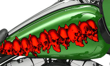 Load image into Gallery viewer, Pirate Skull Bike Decal, 3D Skulls Crotch Rocket Bike Wrap, Red Skulls Chopper Bike Graphics, Tribal Skulls Motorcycle Sticker