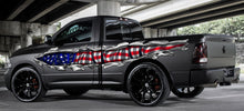 Load image into Gallery viewer, US Flag Car Vinyl Decal, US Pride Car Graphics, American Flag Car Wrap, USA Flag Ripped Metal Full Color Car Design, Patriotic Car Sticker