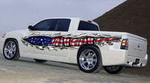 Load image into Gallery viewer, US Flag Ripped Metal car vinyl side wrap, American flag car vinyl decal, Patriotic car vinyl side sticker, USA Flag car vinyl graphics