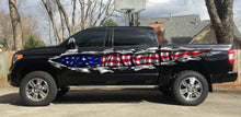 Load image into Gallery viewer, US Flag Ripped Metal car vinyl side wrap, American flag car vinyl decal, Patriotic car vinyl side sticker, USA Flag car vinyl graphics