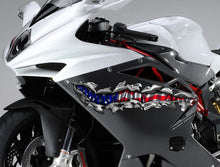 Load image into Gallery viewer, USA Flag Crotch Rocket Graphics, American flag bike vinyl decal, USA Flag crotch rocket vinyl graphics, Ripped Metal full color bike design