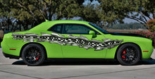 Load image into Gallery viewer, Checkered Flag Car Decal, 3D Racing flag Full Color Car Side Graphics, Racing Flag Car Vinyl Side Sticker, Car Car Side Wrap