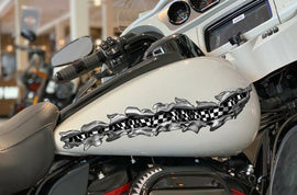 Checkered flag Bike Vinyl Sticker, Racing flag Bike Side Vinyl Decal, Checkered flag Motorcycle Vinyl Side Wrap, Bike Wrap Vinyl Graphics