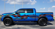 Load image into Gallery viewer, Tribal truck vinyl decal, Tribal truck full color vinyl, Tribal car vinyl side sticker, Tribal street racing graphics, Truck vinyl wrap