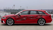 Load image into Gallery viewer, Tribal Car vinyl sticker, 3D Tribal racing stripes car vinyl wrap, Full color car vinyl decal, Tribal Car design, Auto vinyl decal