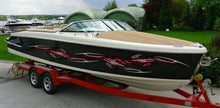 Load image into Gallery viewer, Tribal Boat Wrap, Tribal Racing Stripes Boat Vinyl Decal, Tribal Speed Boat Vinyl Sticker, 3D Yacht Vinyl Graphic, Tribal Boat Design