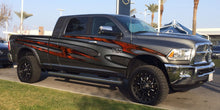 Load image into Gallery viewer, Tribal Flame Vinyl Decal – Carbon Fiber Style Side Graphics – Full Body Truck Wrap – Off-Road Pickup Sticker Kit
