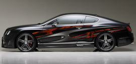 3D Tribal Car Graphics, 3D Tribal Racing Stripes Vinyl Decal, 3D Tribal Car Wrap, Tribal Car Decal, 3D Tribal Car Sticker