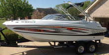 Load image into Gallery viewer, 3D Tribal Boat Full Color Vinyl Sticker, Tribal Boat Vinyl Wrap, Tribal Vinyl Decal, Boat Vinyl Graphics, Tribal Racing Stripes Boat Sticker