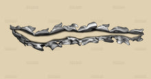 Load image into Gallery viewer, Ripped Metal street racing car vinyl sticker, Ripped Metal car side wrap, 3D Ripped Metal car side vinyl decal, Ripped Metal car graphics