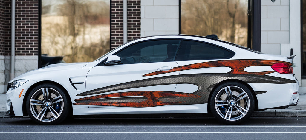 3D Tribal Car Graphics, 3D Tribal Racing Stripes Vinyl Decal, Tribal Car Wrap, Tribal Car Wrap, Tribal Car Vinyl, 3D Tribal Car Sticker