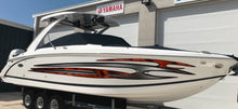 Load image into Gallery viewer, Tribal Racing Stripes Boat Sticker, Tribal Boat Full Color Vinyl Sticker, Tribal Watercraft Vinyl Decal, Tribal Speed Boat Vinyl Graphics