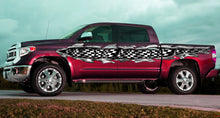 Load image into Gallery viewer, 3D Checkered Flag Truck Decal, American pride Truck Side Full Color Vinyl Sticker, Racing Flag Truck Vinyl, Racing Flag Car Sticker