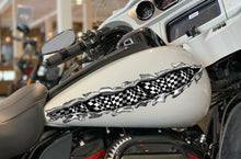 Load image into Gallery viewer, 3D Racing flag Bike Vinyl Graphics, Checkered Flag Bike Sticker, Checkered Flag Dirt Bike Full Color Vinyl Sticker, Sport Bike Decal Graphic