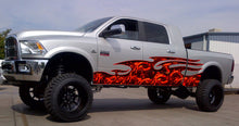 Load image into Gallery viewer, Red Dragon Full Color Truck Side Graphics, Dragon Car Wrap, Dragon Car Decal, Dragon Car Sticker, Tribal Dragon Racing Stripes Vinyl Wrap
