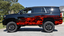 Load image into Gallery viewer, 3D Dragons Truck Sticker, Red Dragon Full Color Truck Side Graphics, Dragon Truck Vinyl, Tribal Dragon Truck Decal