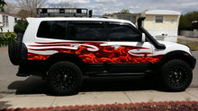 Load image into Gallery viewer, 3D Dragons Truck Sticker, Red Dragon Full Color Truck Side Graphics, Dragon Truck Vinyl, Tribal Dragon Truck Decal