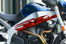 Load image into Gallery viewer, 3D Dragons Dirt Bike Full Color Vinyl, Dragons Sport Bike Wrap, Red Tribal Dragon Bike Sticker, Dragon Dirt Bike Full Color Vinyl Decal