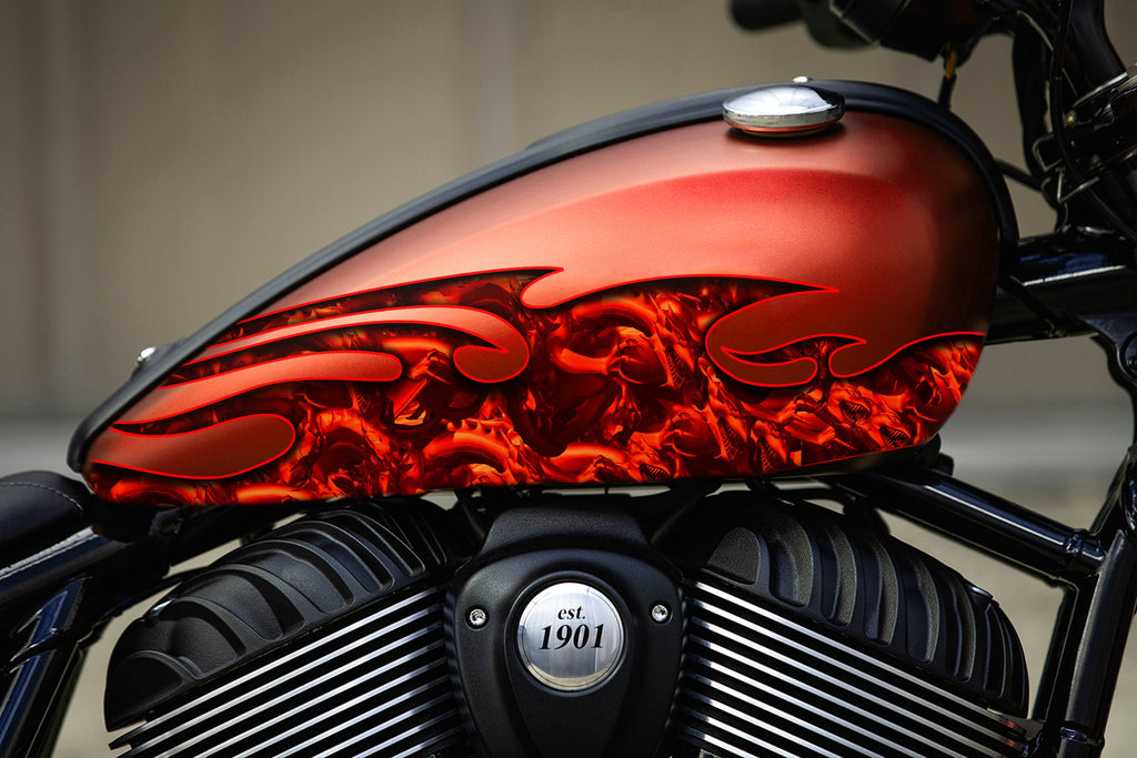 3D Dragons Dirt Bike Full Color Vinyl, Dragons Sport Bike Wrap, Red Tribal Dragon Bike Sticker, Dragon Dirt Bike Full Color Vinyl Decal