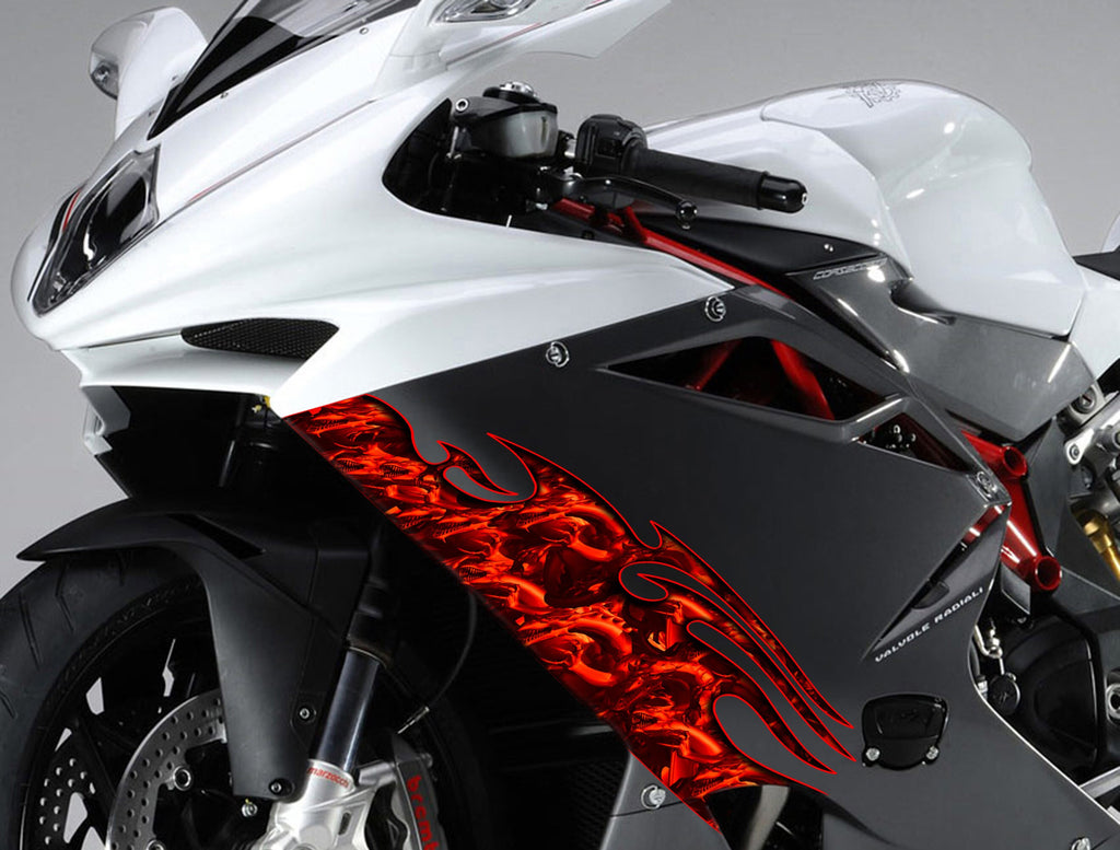 3D Dragons Dirt Bike Full Color Vinyl, Dragons Sport Bike Wrap, Red Tribal Dragon Bike Sticker, Dragon Dirt Bike Full Color Vinyl Decal