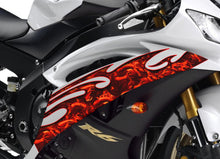 Load image into Gallery viewer, 3D Dragons Dirt Bike Full Color Vinyl, Dragons Sport Bike Wrap, Red Tribal Dragon Bike Sticker, Dragon Dirt Bike Full Color Vinyl Decal