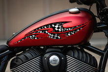 Load image into Gallery viewer, Checkered Flag Bike Vinyl Graphics, Checkered Flag Bike Sticker, Checkered Flag Dirt Bike Full Color Vinyl Sticker Sport Bike Decal Graphics