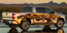 Load image into Gallery viewer, Golden Dragon Car Side Decal, 3D Dragons Street Racing Graphics, Tribal Dragon 3D Car Vinyl, Dragon Truck Sticker