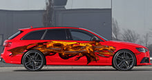 Load image into Gallery viewer, Tribal Dragon Car Sticker, Tribal Dragon Side Decals Vinyl Graphics, Tribal Dragon Vinyl Decal, Tribal Dragon Car Full Color Vinyl Sticker