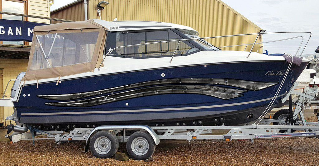 Racing Stripes Boat Vinyl Graphics – Speed Boat Side Decals – Marine Grade Wrap for Hull or Sides – Custom Stripe Kit