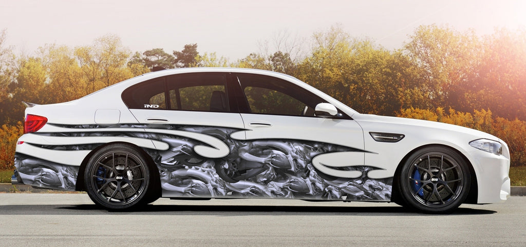 3D Tribal Dragon Car Wrap, Tribal Dragon Car Decal, 3D Tribal Dragon Car Sticker, Tribal Dragon Car Graphics, Dragon Car Side Design